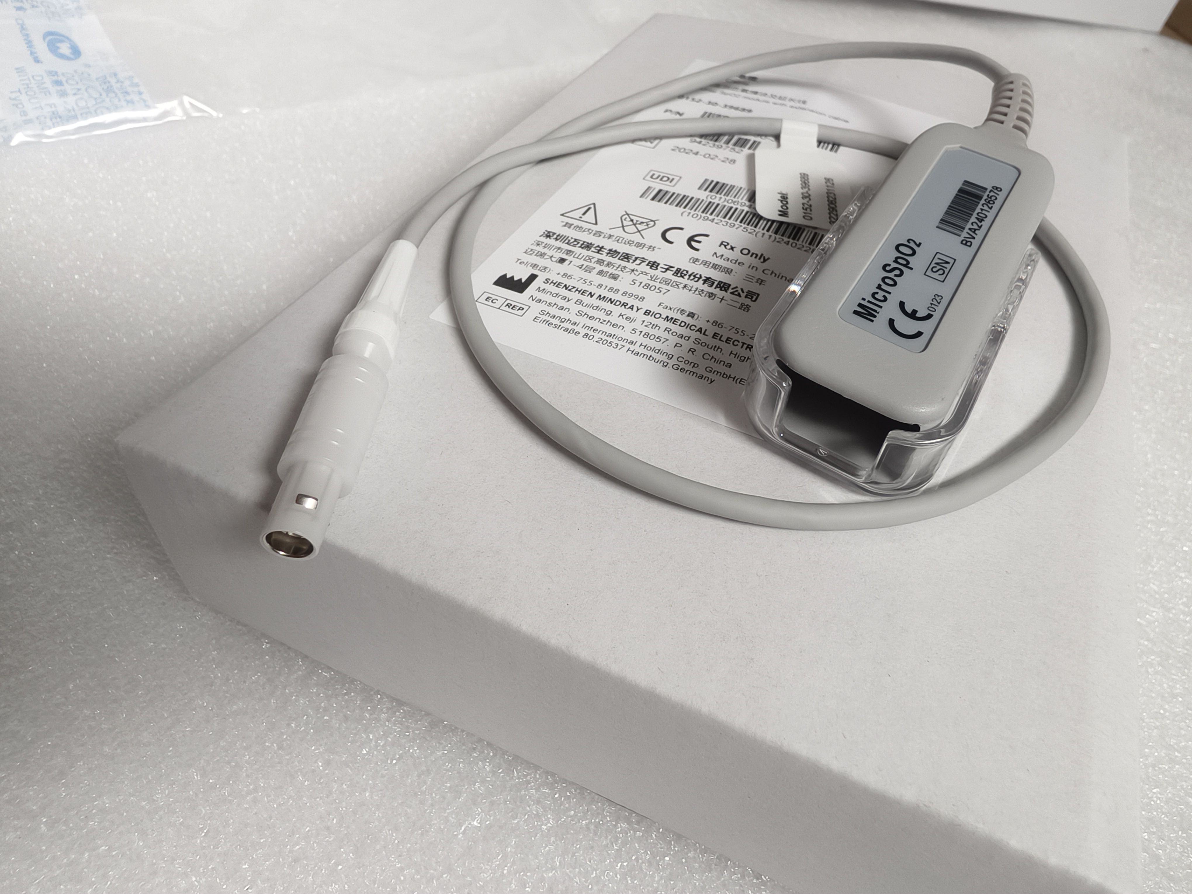 TMS-6016 TEL-100 mindray spo2 module with extension cable microspo2