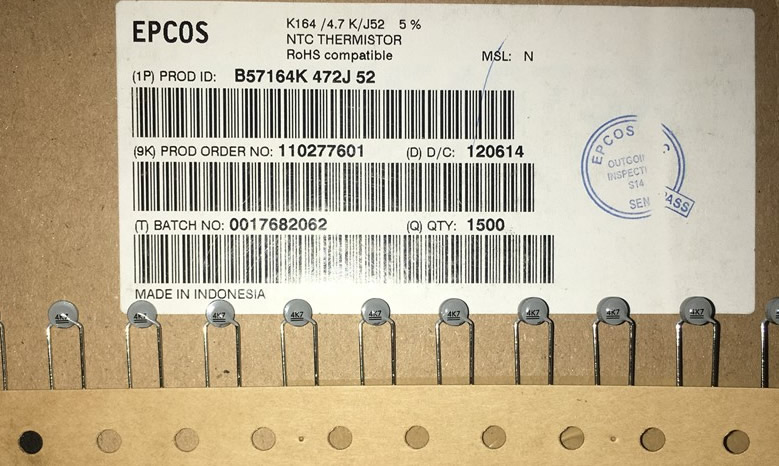 EPCOS B57164K472J52 4.7K 4700ohm 5% 5pcs/lot