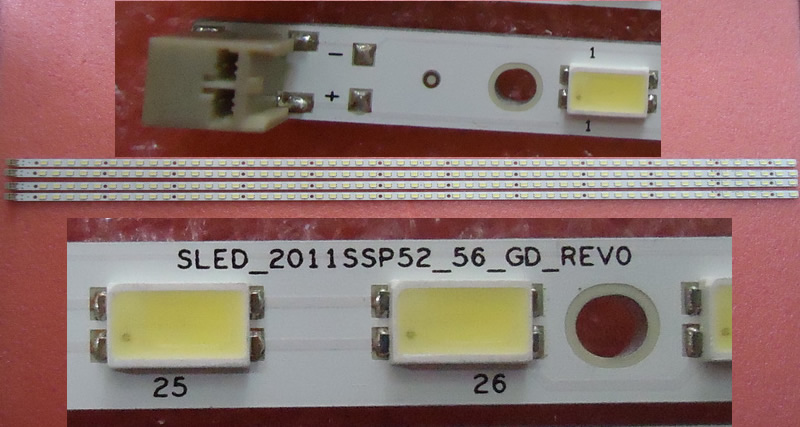 SLED_2011SSP52_56_GD_REV0 LED BACKLIGHT BAR 56-LEDS 591MM 1PCS LCD-52LX530A LCD-52LX830A