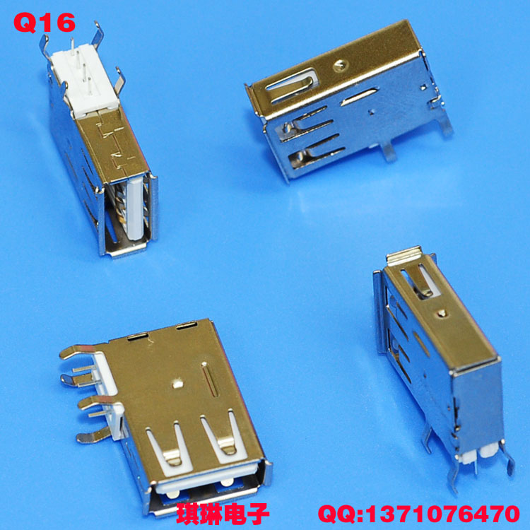 USB connector Q16 Vertical 1 port